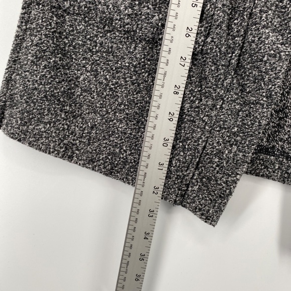 Reitmans Cardigan Womens Small Open Front Side Pockets Hood Black Grey Long - Picture 9 of 13